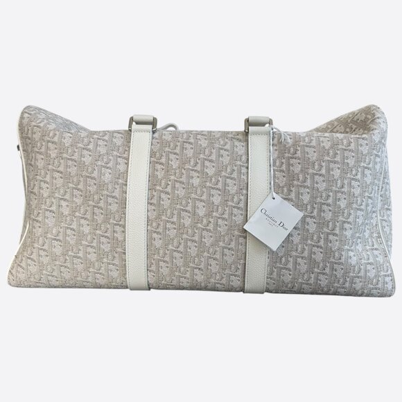 Dior White Oblique Lingot 50 Duffle Bag - Picture 3 of 7
